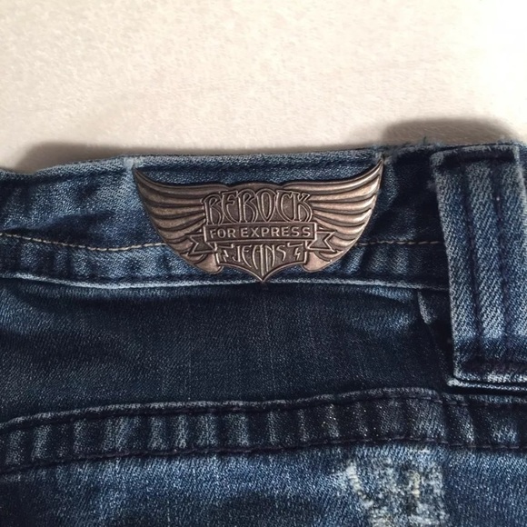 Be Rock For Express Skinny Distressed Jeans 6/32 - Picture 4 of 6